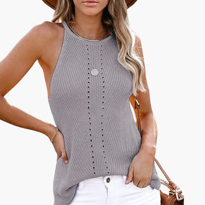 Women's Sleeveless Knit Textured