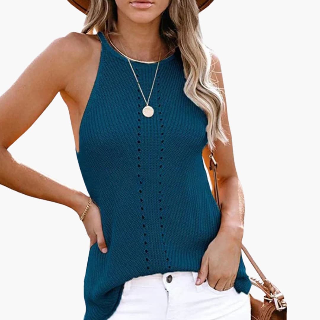 Women's Sleeveless Knit Textured