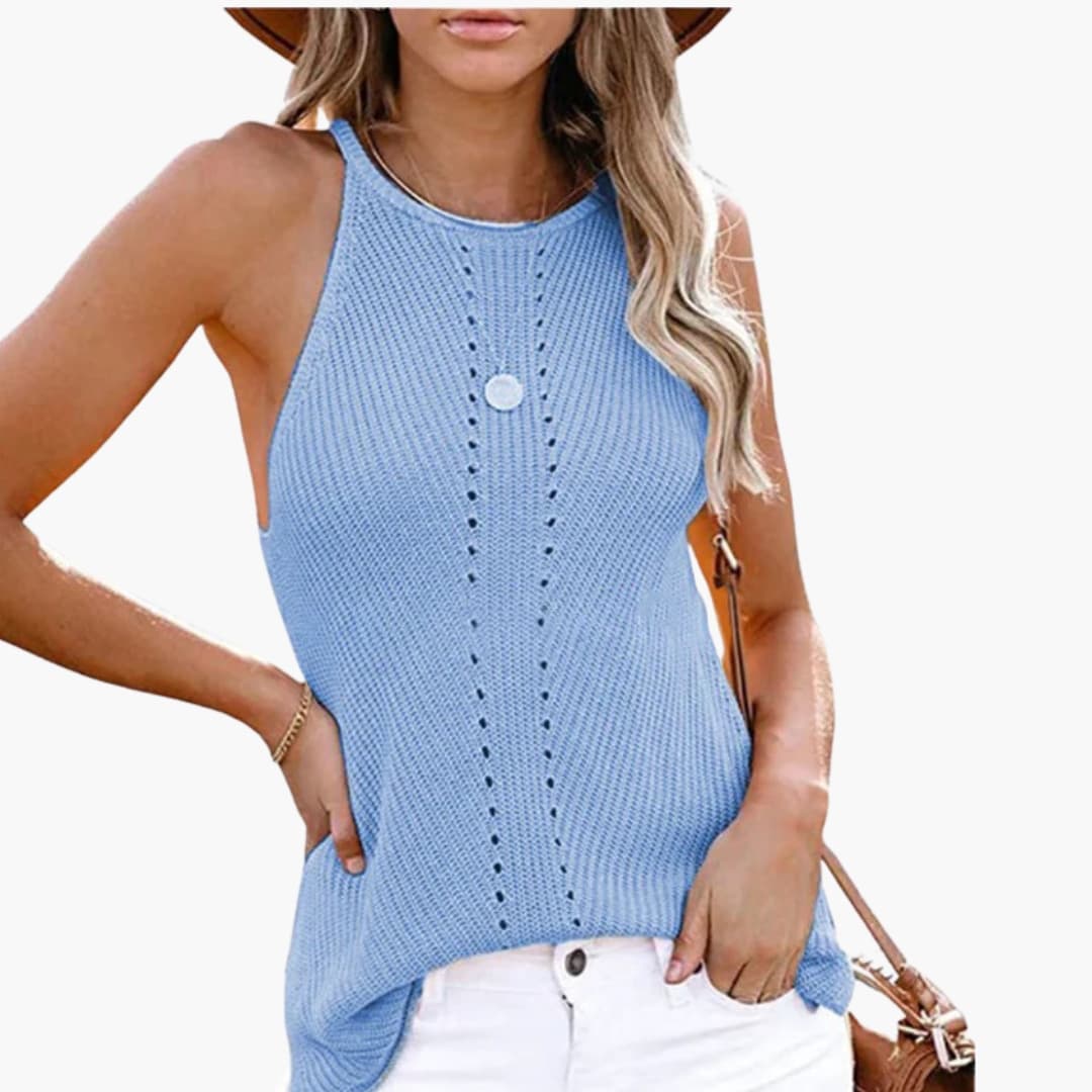Women's Sleeveless Knit Textured