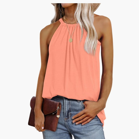 Women's Sleeveless Ruffle Loose Fit - Fashinoza