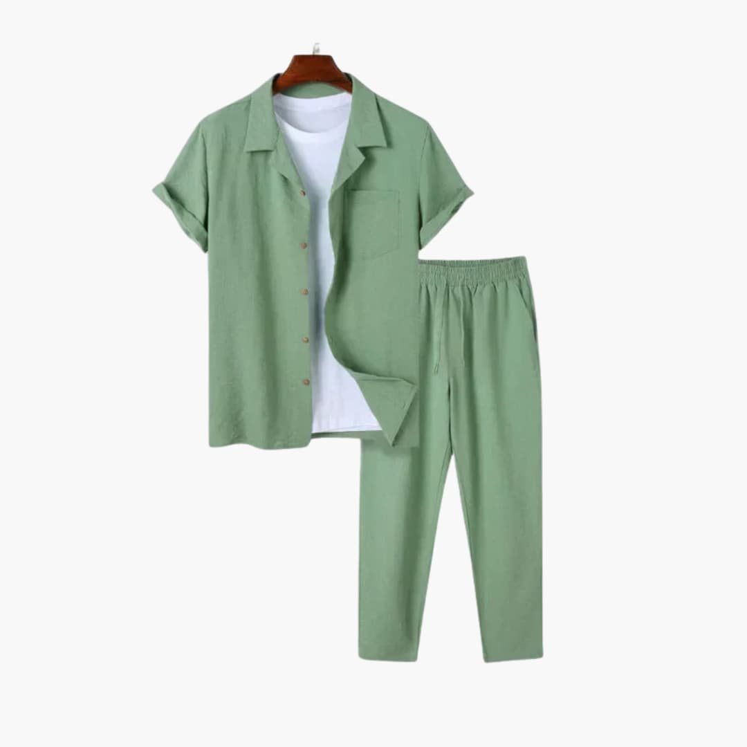 Women's Sleeveless Summer Two Piece Set Round Neck Wide Leg Pants