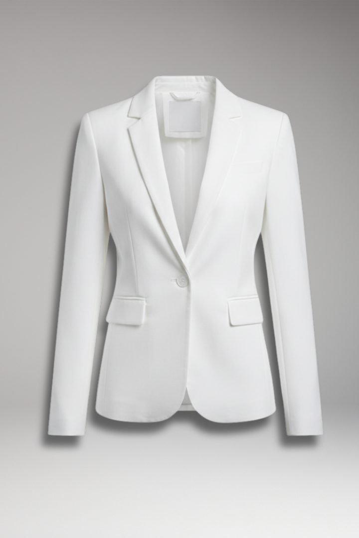 Women's Slim Fit Blazer Single Button Notched Lapel - 
Fashinoza