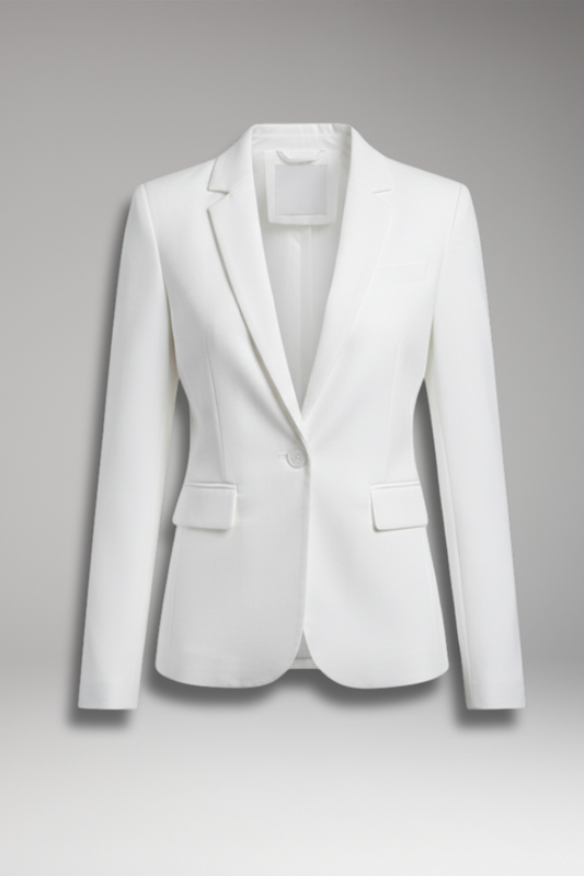 Women's Slim Fit Blazer Single Button Notched Lapel - 
Fashinoza