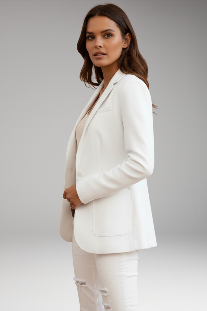 Women's Slim Fit Blazer Single Button Notched Lapel