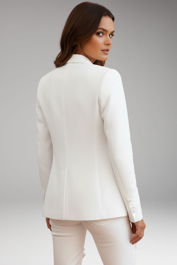 Women's Slim Fit Blazer Single Button Notched Lapel