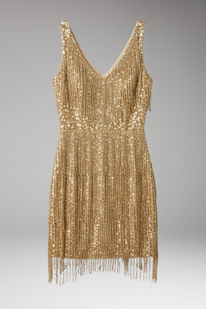 Women's Sequin Tassel Dress - 
Fashinoza