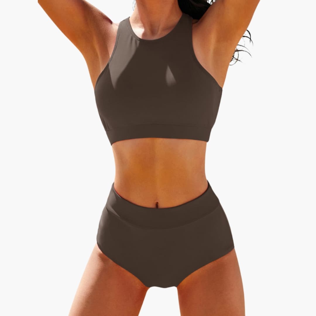 Women's Sport Bikini Set Bustier Elastic