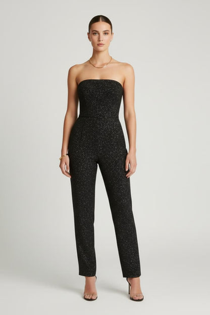 Women's Strapless Jumpsuit Straight Leg