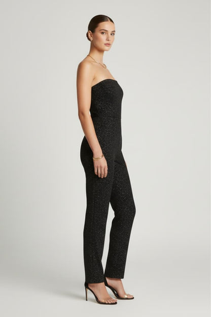 Women's Strapless Jumpsuit Straight Leg