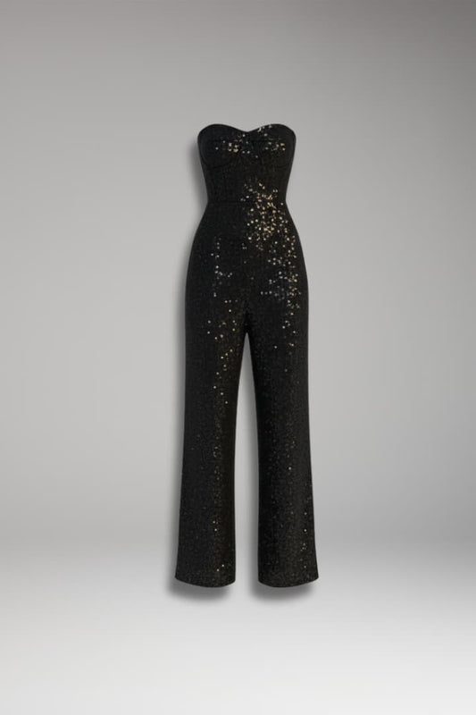 Women's Strapless Jumpsuit Straight Leg - 
Fashinoza