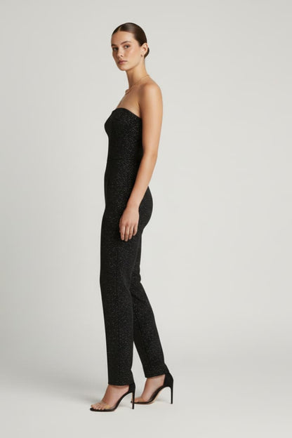 Women's Strapless Jumpsuit Straight Leg