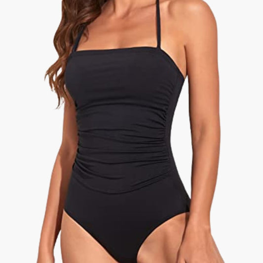 Women's Strapless Swimsuit Tummy Control One Piece - Fashinoza