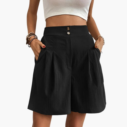Women's Elastic Waist Cargo Shorts Stretchy - Fashinoza