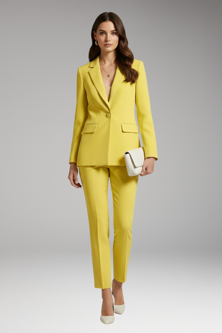 Women's Two Piece Suit Jacket Trousers