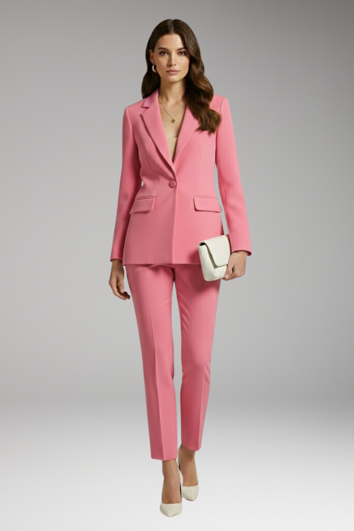 Women's Two Piece Suit Jacket Trousers