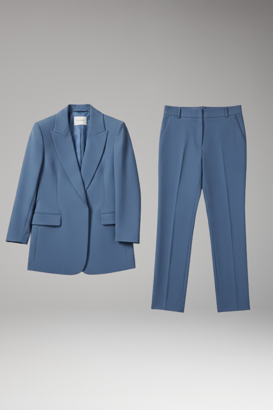 Women's Blazer Suit Set Straight Leg Trousers - 
Fashinoza