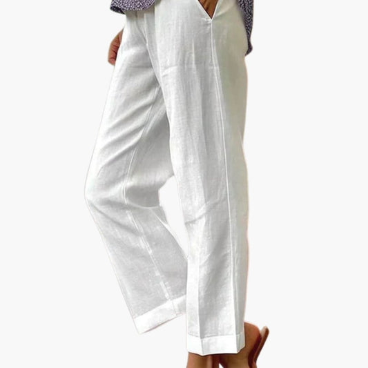 Women's Elastic Waist Loose Fit Summer Pants - Fashinoza