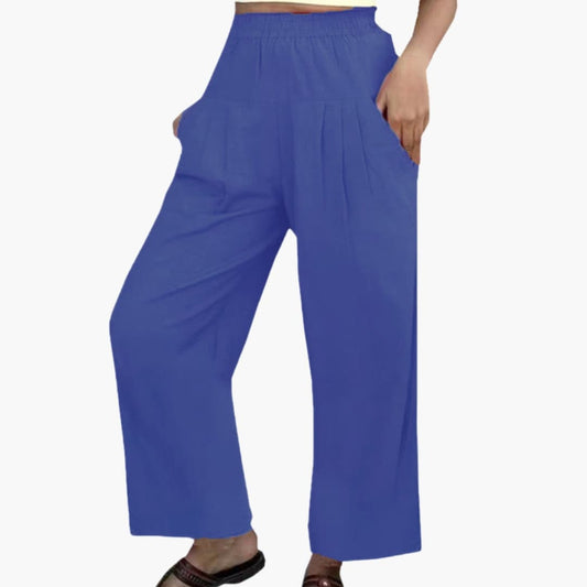 Women's Elastic Waist Pleated Pants - Fashinoza
