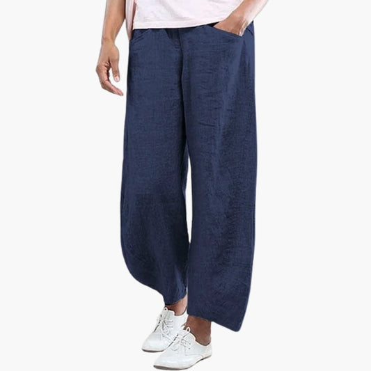 Women's Elastic Waist Pants Loose Fit - Fashinoza
