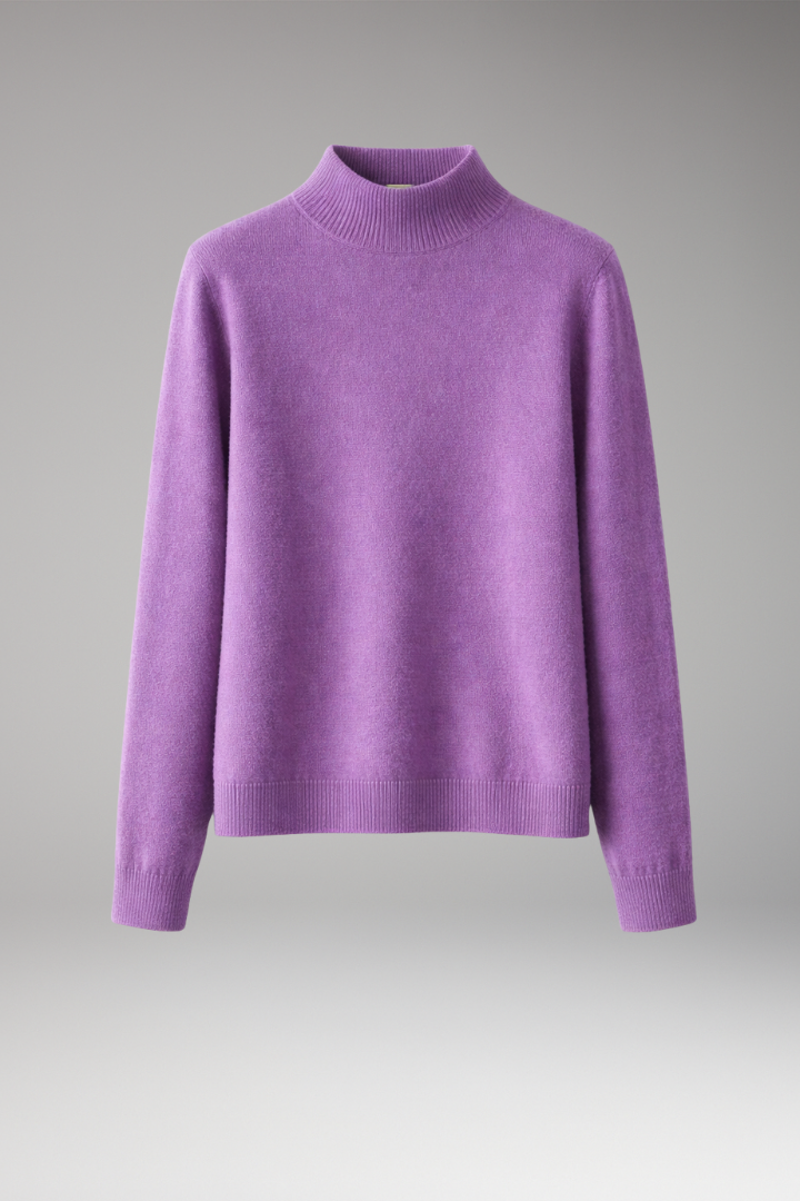 Women's High Neck Knitted Sweater - 
Fashinoza