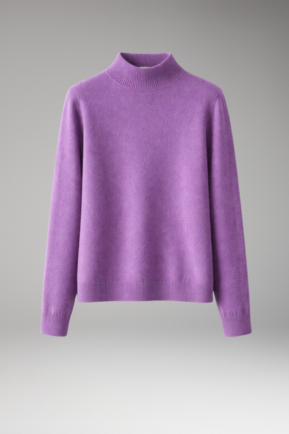 Women's High Neck Knitted Sweater - 
Fashinoza