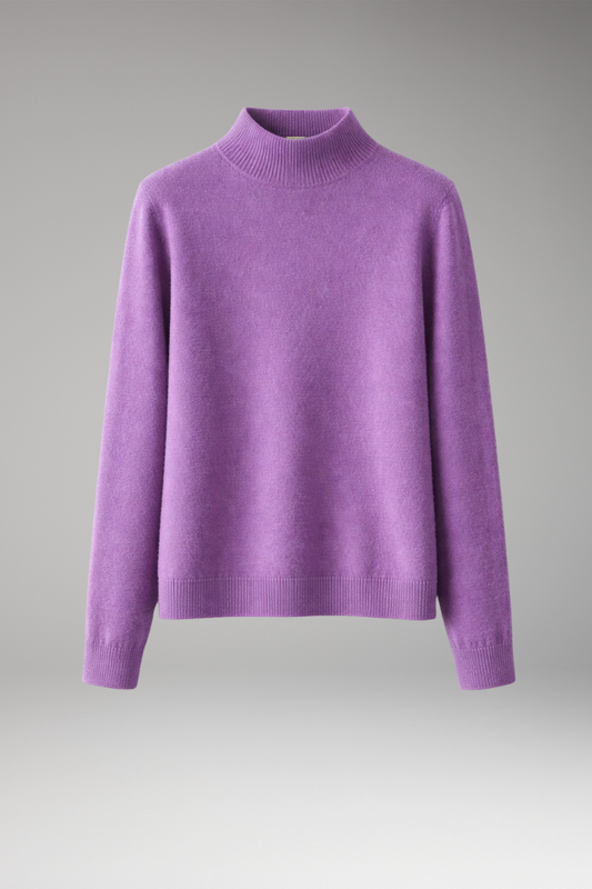 Women's High Neck Knitted Sweater - 
Fashinoza
