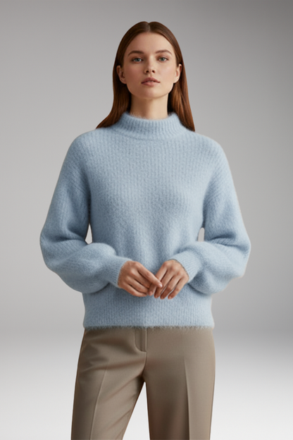 Women's High Neck Sweater Textured