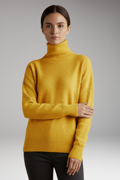 Women's High Neck Textured Sweater