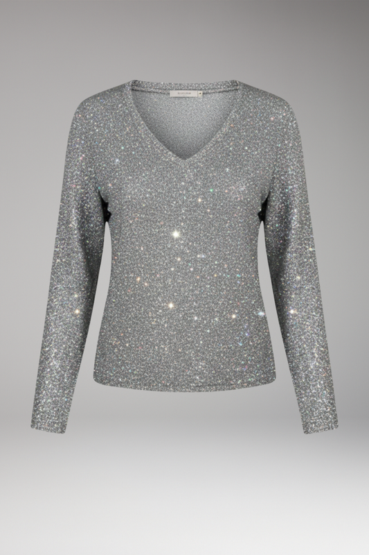 Women's V-Neck Long Sleeve Sweater - 
Fashinoza
