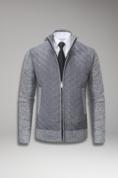 Men's V-Neck Sweater Ribbed - 
Fashinoza