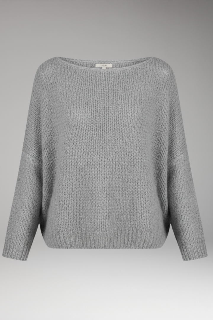 Women's Textured Sweater Wide Neckline - 
Fashinoza