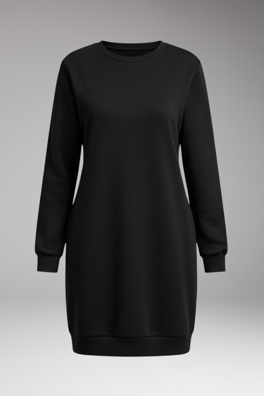 Women's Relaxed Fit Sweatshirt Dress Modern Design - 
Fashinoza