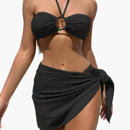 Women's 3 Piece Bikini Set Bikini Cut Bottom