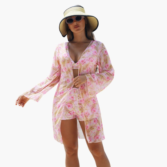 Women's Printed Padded Bikini Set - Fashinoza