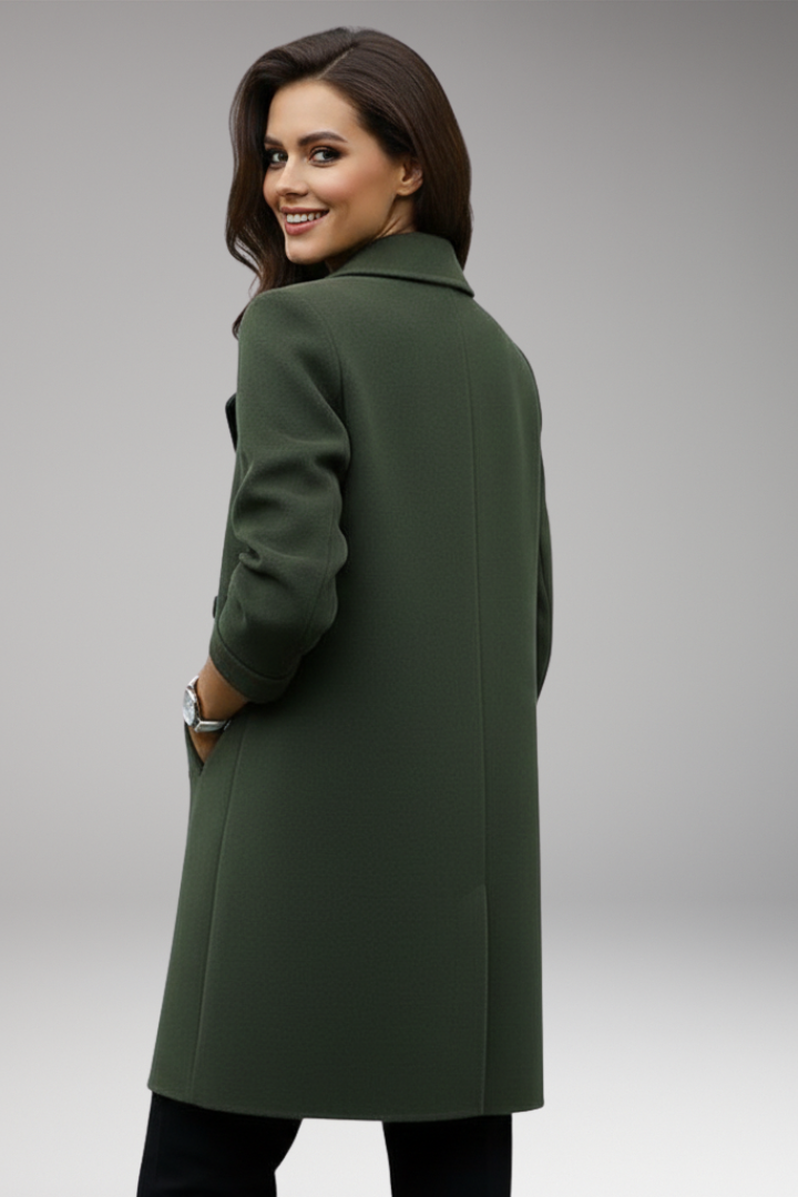Women's Trench Coat Double Breasted Notched Collar