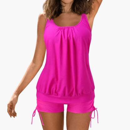 Women's Tropical Tankini Swimsuit Two-Piece Scoop Neck