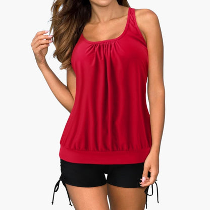 Women's Tropical Tankini Swimsuit Two-Piece Scoop Neck