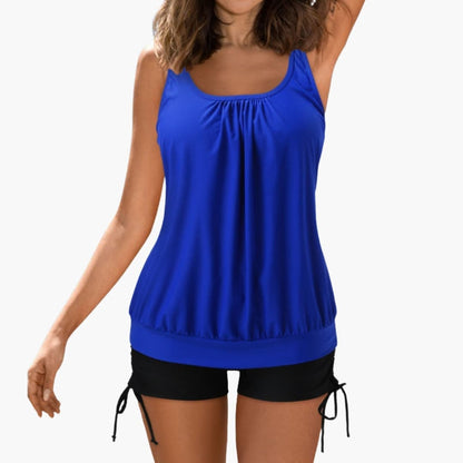 Women's Tropical Tankini Swimsuit Two-Piece Scoop Neck