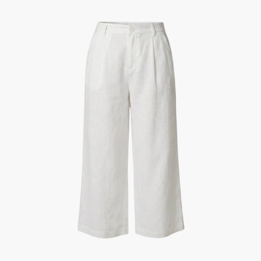 Women's Elastic Waist Trousers With Side Pockets - Fashinoza