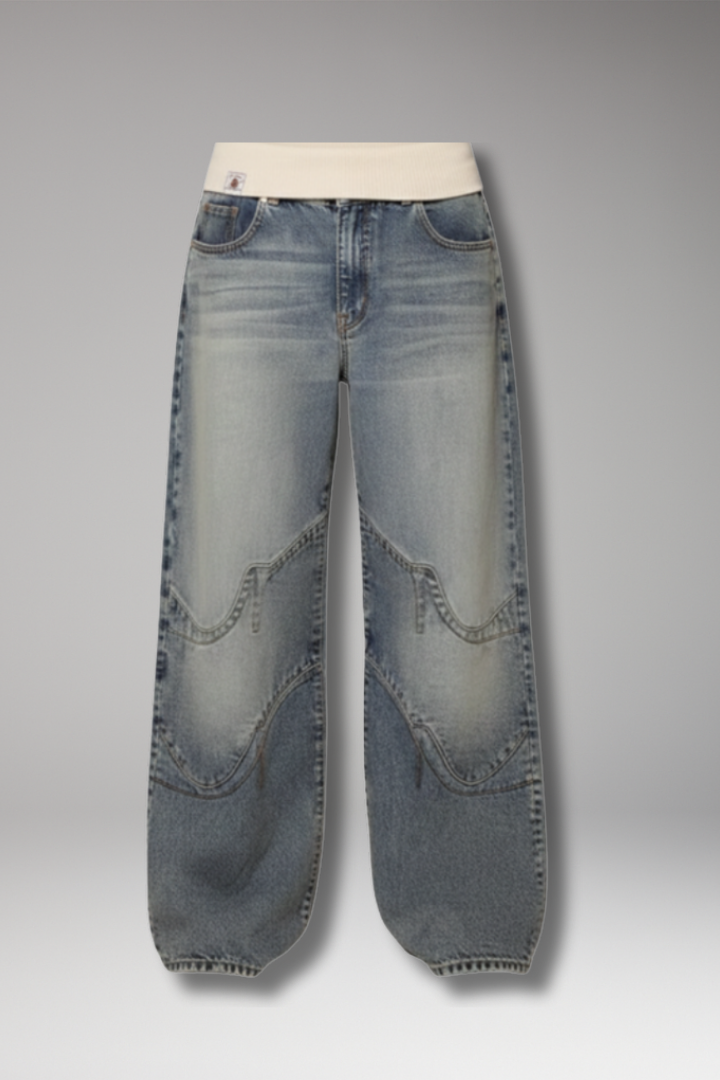 Women's Wide Leg Elastic Waist Trousers - 
Fashinoza