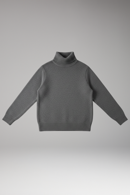 Women's Long Sleeve Turtleneck Sweater Ribbed Texture - 
Fashinoza