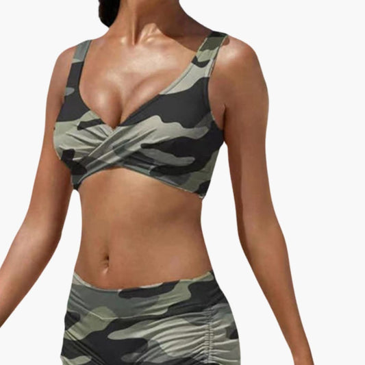 Women's Twist Front Bikini Swimsuit Set - Fashinoza
