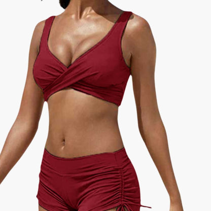 Women's Twist Front Bikini Swimsuit Set