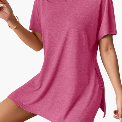 Women's Short Sleeve Lounge Set Elastic Waist Shorts