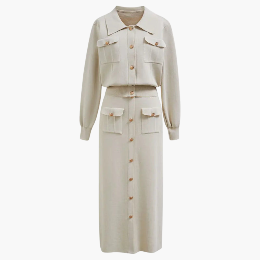 Women's 2 Piece Suit Jacket Skirt Set