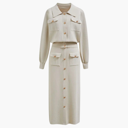 Women's 2 Piece Suit Jacket Skirt Set