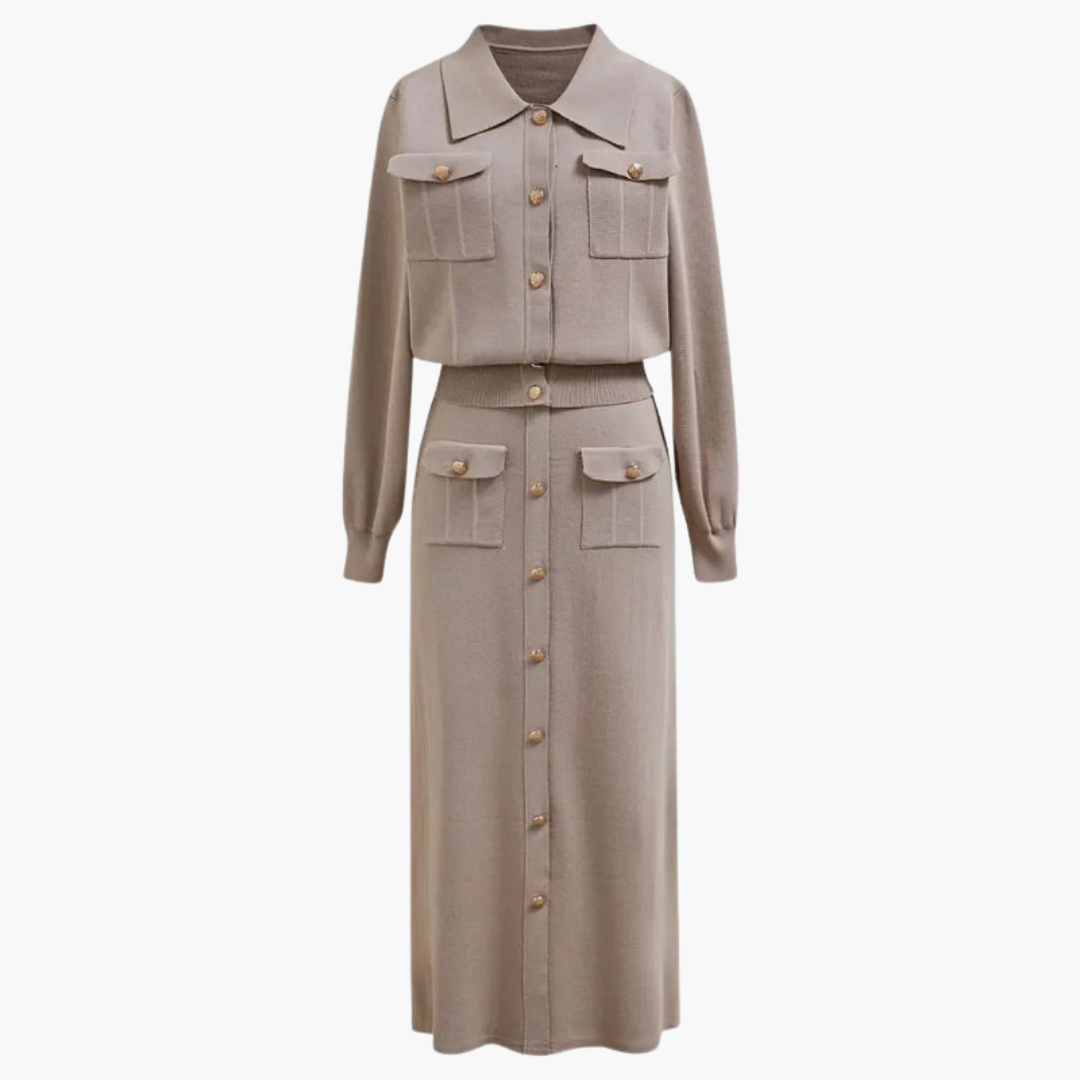 Women's 2 Piece Suit Jacket Skirt Set