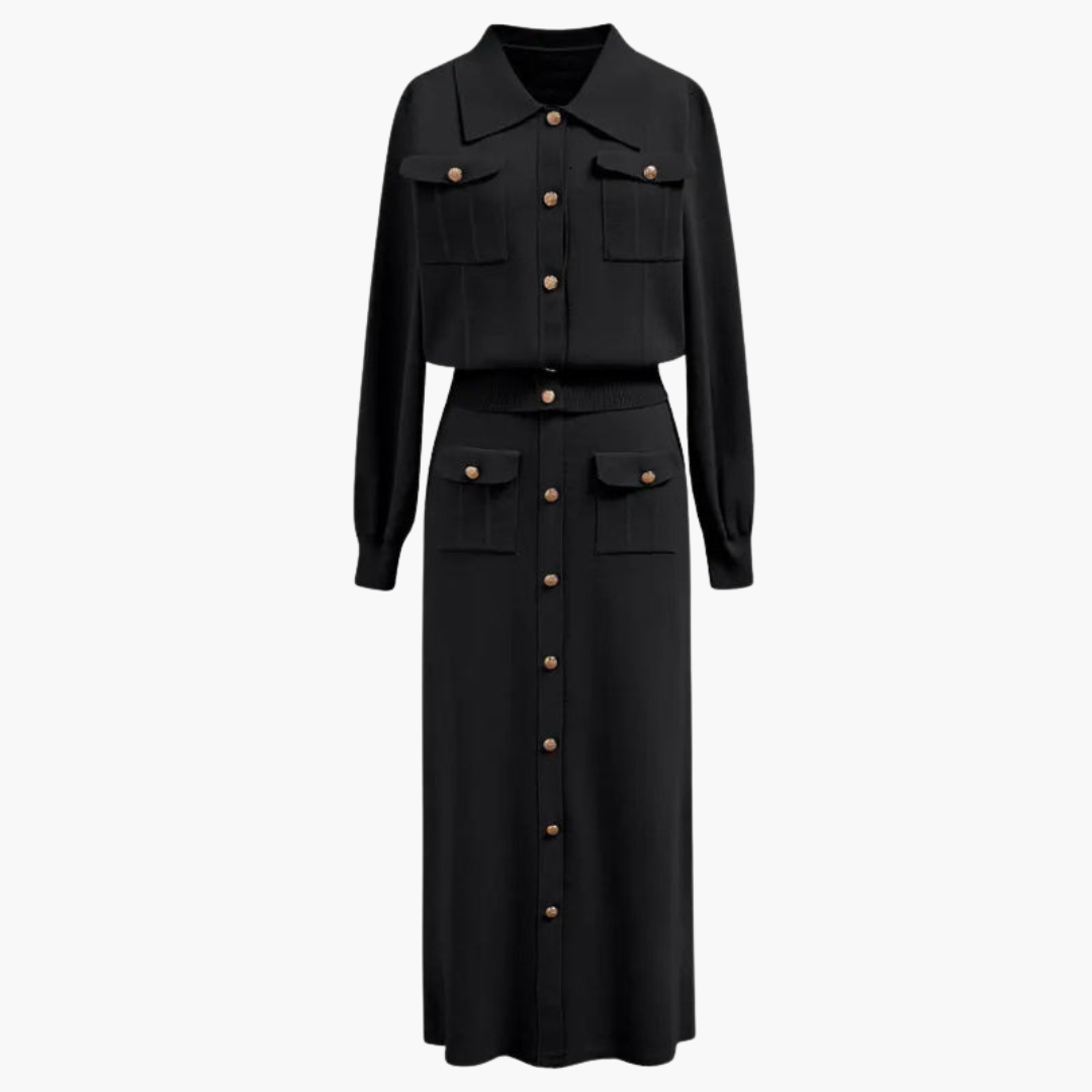 Women's 2 Piece Suit Jacket Skirt Set
