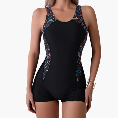 Women's Sleeveless Round Neck Swimsuit Set