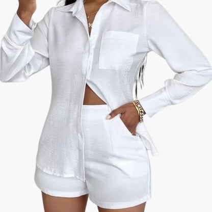 Women's Blazer Shorts Set - Fashinoza
